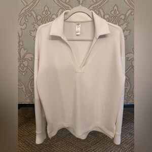 Spanx AirEssentials Long Sleeve Polo Sweatshirt - size M